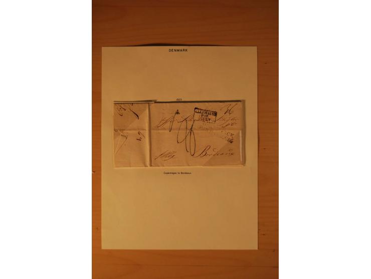 1660/1867, Post aus und nach Dänemark inkl. Schleswig-Holstein, umfangreiche Sammlung mit über 160 unfrankierten Briefen auf 