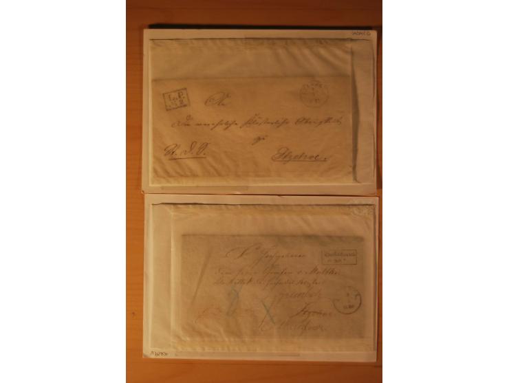 1660/1867, Post aus und nach Dänemark inkl. Schleswig-Holstein, umfangreiche Sammlung mit über 160 unfrankierten Briefen auf 
