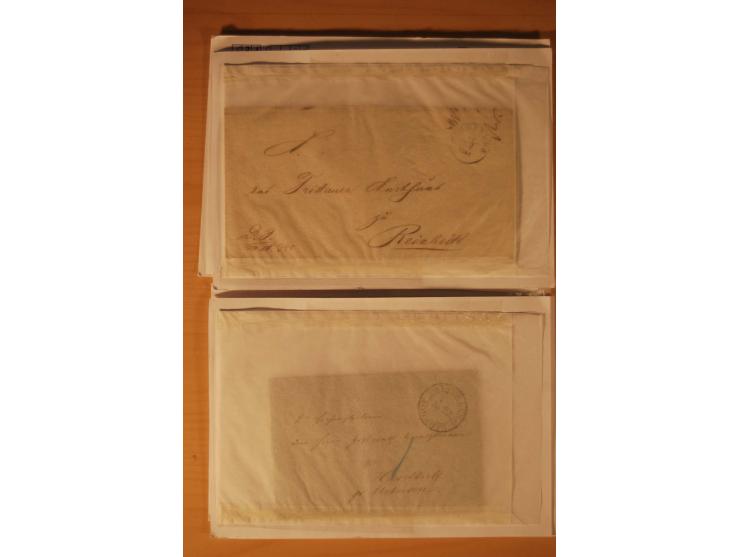 1660/1867, Post aus und nach Dänemark inkl. Schleswig-Holstein, umfangreiche Sammlung mit über 160 unfrankierten Briefen auf 