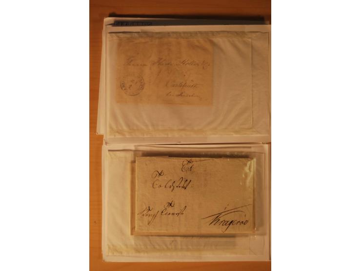 1660/1867, Post aus und nach Dänemark inkl. Schleswig-Holstein, umfangreiche Sammlung mit über 160 unfrankierten Briefen auf 