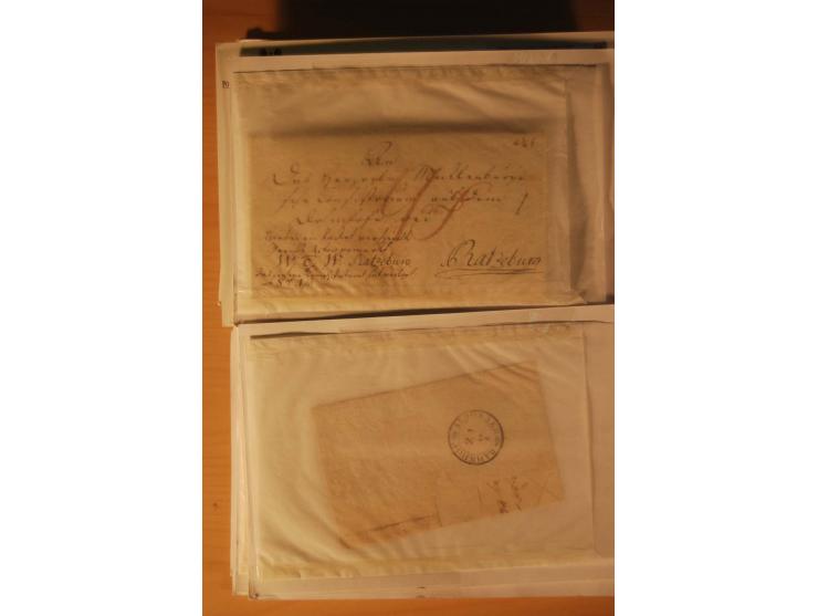 1660/1867, Post aus und nach Dänemark inkl. Schleswig-Holstein, umfangreiche Sammlung mit über 160 unfrankierten Briefen auf 