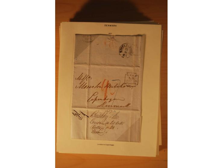 1660/1867, Post aus und nach Dänemark inkl. Schleswig-Holstein, umfangreiche Sammlung mit über 160 unfrankierten Briefen auf 