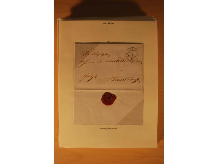 1660/1867, Post aus und nach Dänemark inkl. Schleswig-Holstein, umfangreiche Sammlung mit über 160 unfrankierten Briefen auf 