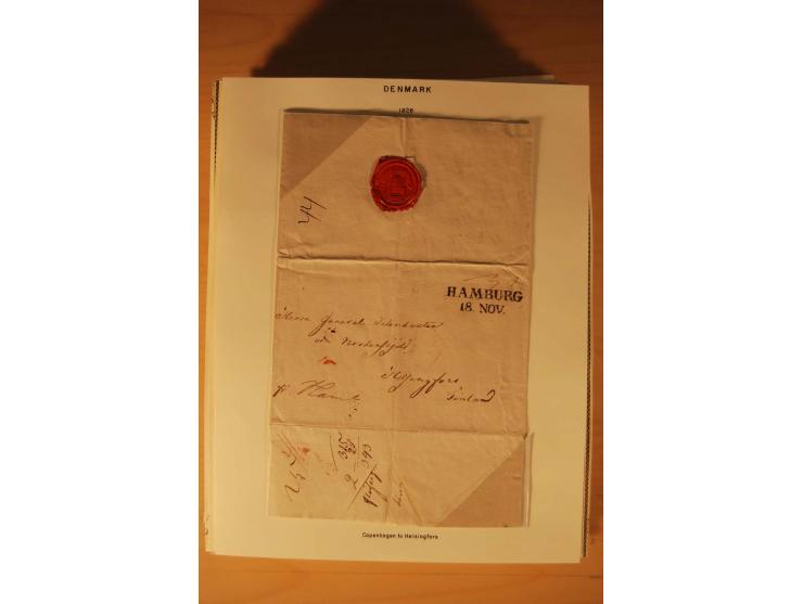 1660/1867, Post aus und nach Dänemark inkl. Schleswig-Holstein, umfangreiche Sammlung mit über 160 unfrankierten Briefen auf 