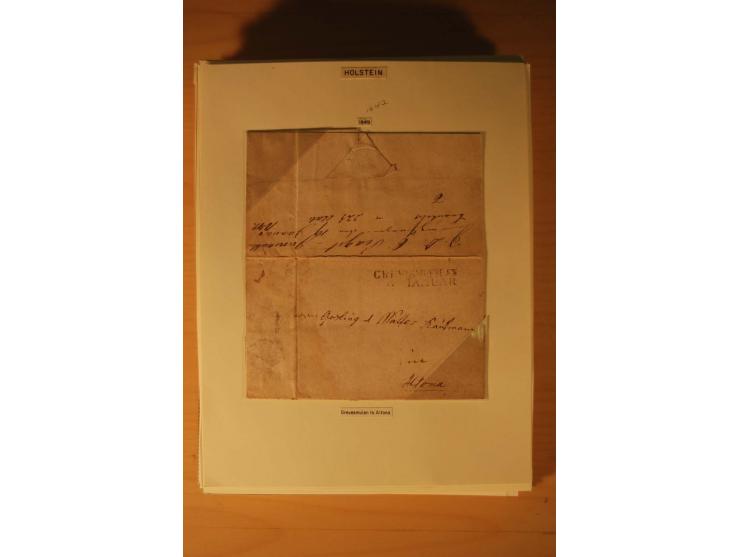 1660/1867, Post aus und nach Dänemark inkl. Schleswig-Holstein, umfangreiche Sammlung mit über 160 unfrankierten Briefen auf 