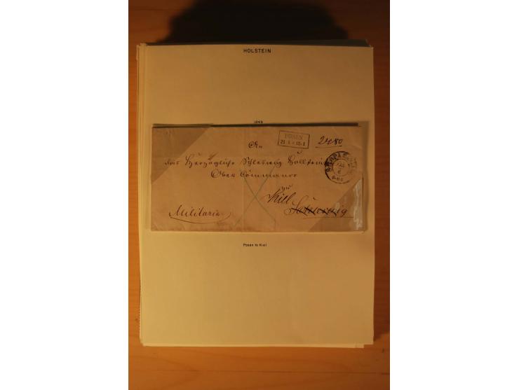 1660/1867, Post aus und nach Dänemark inkl. Schleswig-Holstein, umfangreiche Sammlung mit über 160 unfrankierten Briefen auf 