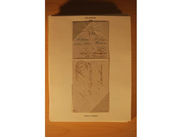 1660/1867, Post aus und nach Dänemark inkl. Schleswig-Holstein, umfangreiche Sammlung mit über 160 unfrankierten Briefen auf 