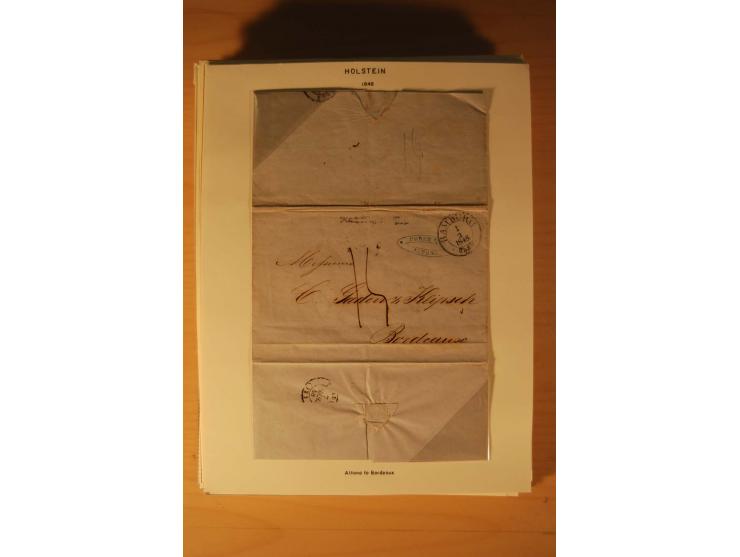 1660/1867, Post aus und nach Dänemark inkl. Schleswig-Holstein, umfangreiche Sammlung mit über 160 unfrankierten Briefen auf 