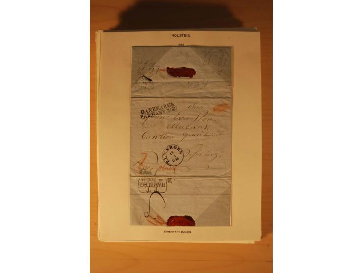 1660/1867, Post aus und nach Dänemark inkl. Schleswig-Holstein, umfangreiche Sammlung mit über 160 unfrankierten Briefen auf 