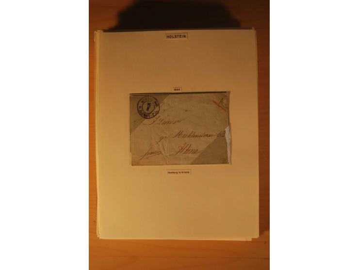 1660/1867, Post aus und nach Dänemark inkl. Schleswig-Holstein, umfangreiche Sammlung mit über 160 unfrankierten Briefen auf 