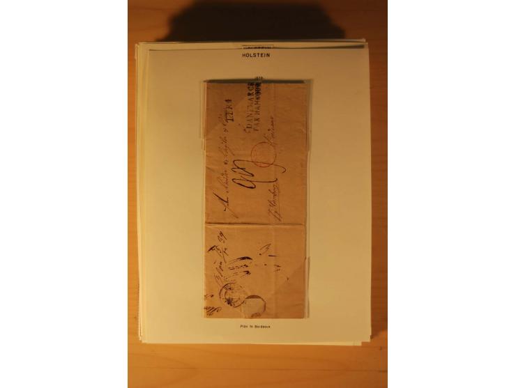 1660/1867, Post aus und nach Dänemark inkl. Schleswig-Holstein, umfangreiche Sammlung mit über 160 unfrankierten Briefen auf 