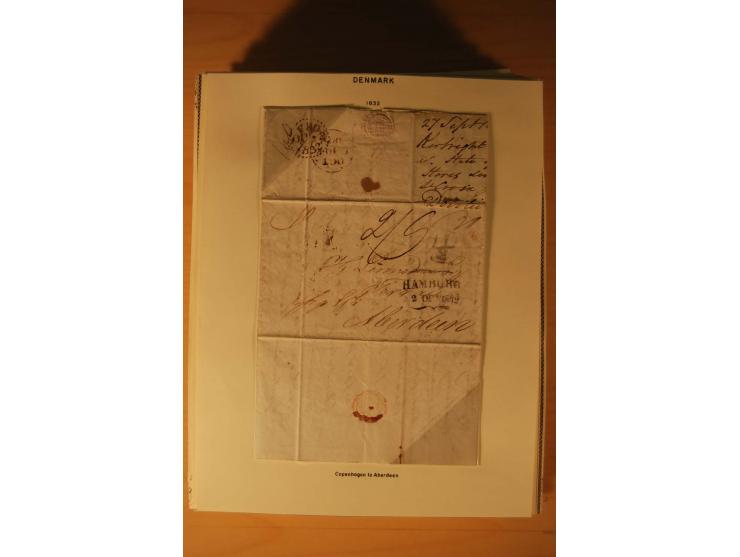 1660/1867, Post aus und nach Dänemark inkl. Schleswig-Holstein, umfangreiche Sammlung mit über 160 unfrankierten Briefen auf 