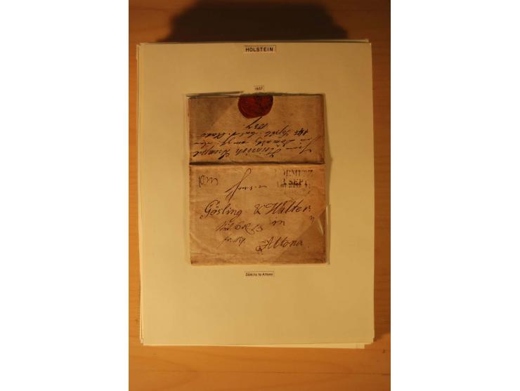 1660/1867, Post aus und nach Dänemark inkl. Schleswig-Holstein, umfangreiche Sammlung mit über 160 unfrankierten Briefen auf 