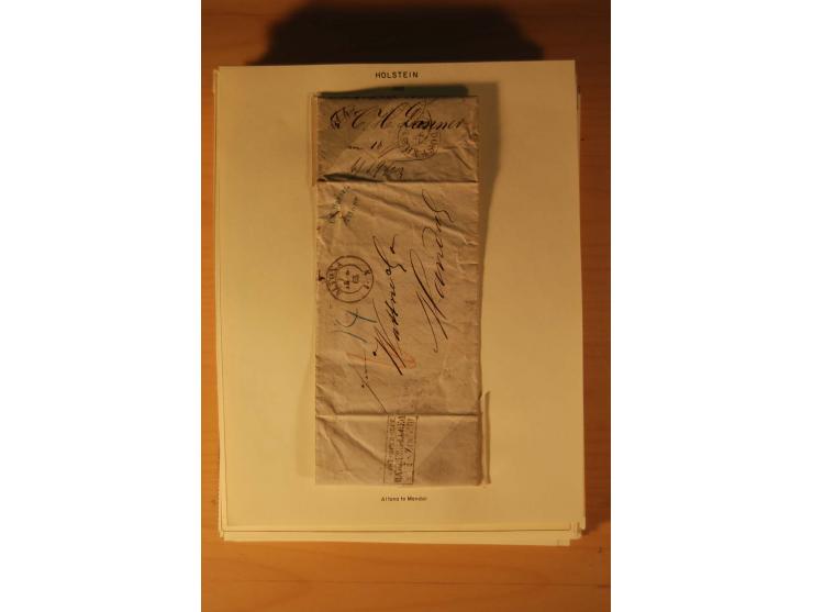 1660/1867, Post aus und nach Dänemark inkl. Schleswig-Holstein, umfangreiche Sammlung mit über 160 unfrankierten Briefen auf 