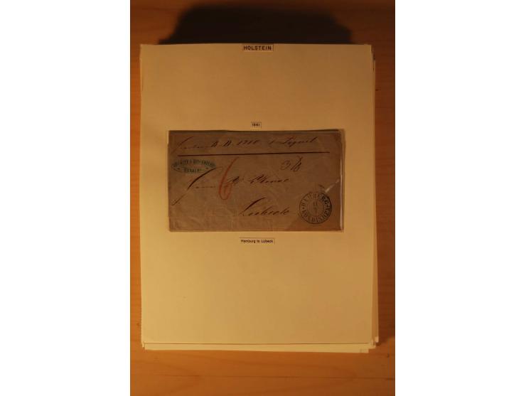 1660/1867, Post aus und nach Dänemark inkl. Schleswig-Holstein, umfangreiche Sammlung mit über 160 unfrankierten Briefen auf 