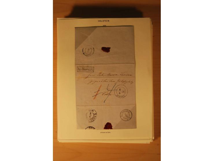 1660/1867, Post aus und nach Dänemark inkl. Schleswig-Holstein, umfangreiche Sammlung mit über 160 unfrankierten Briefen auf 