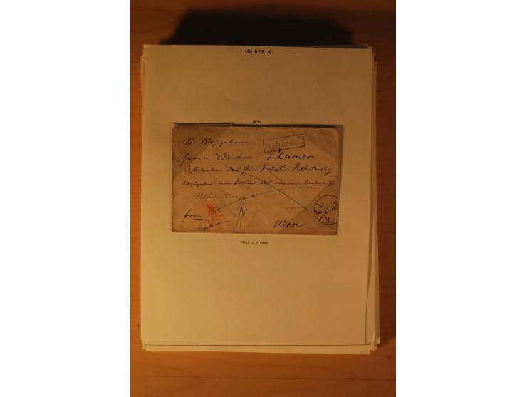 1660/1867, Post aus und nach Dänemark inkl. Schleswig-Holstein, umfangreiche Sammlung mit über 160 unfrankierten Briefen auf 