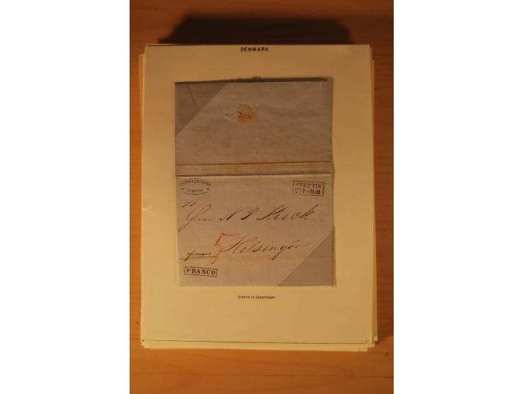 1660/1867, Post aus und nach Dänemark inkl. Schleswig-Holstein, umfangreiche Sammlung mit über 160 unfrankierten Briefen auf 