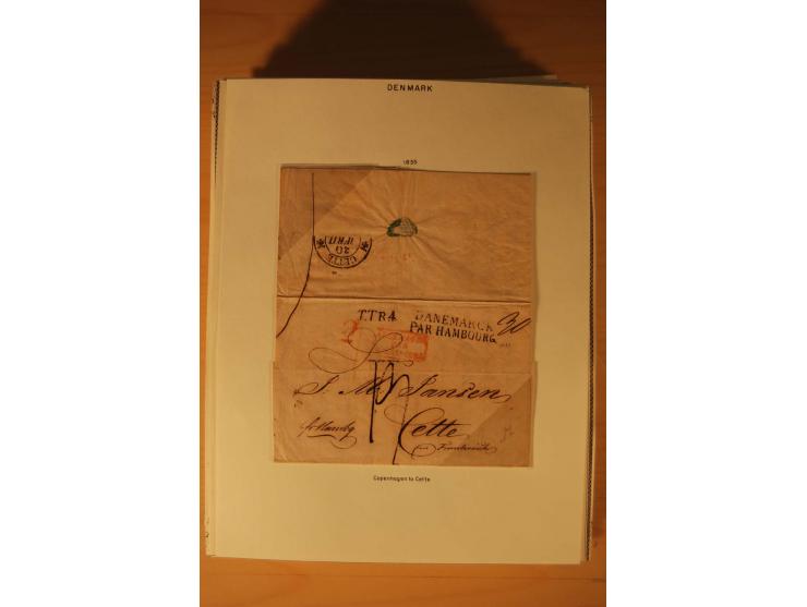 1660/1867, Post aus und nach Dänemark inkl. Schleswig-Holstein, umfangreiche Sammlung mit über 160 unfrankierten Briefen auf 