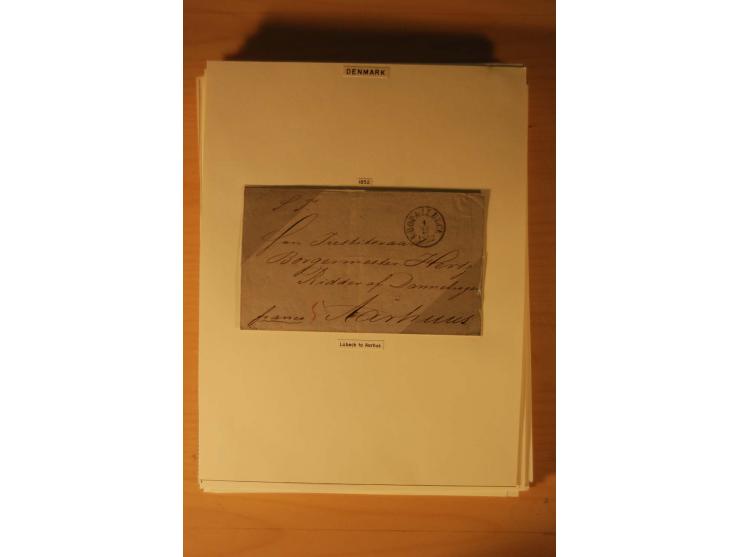 1660/1867, Post aus und nach Dänemark inkl. Schleswig-Holstein, umfangreiche Sammlung mit über 160 unfrankierten Briefen auf 