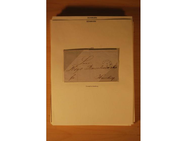 1660/1867, Post aus und nach Dänemark inkl. Schleswig-Holstein, umfangreiche Sammlung mit über 160 unfrankierten Briefen auf 