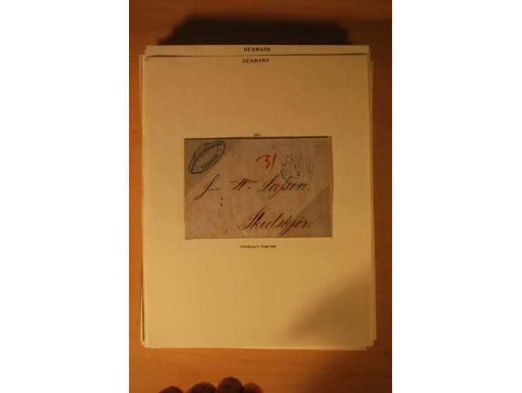 1660/1867, Post aus und nach Dänemark inkl. Schleswig-Holstein, umfangreiche Sammlung mit über 160 unfrankierten Briefen auf 