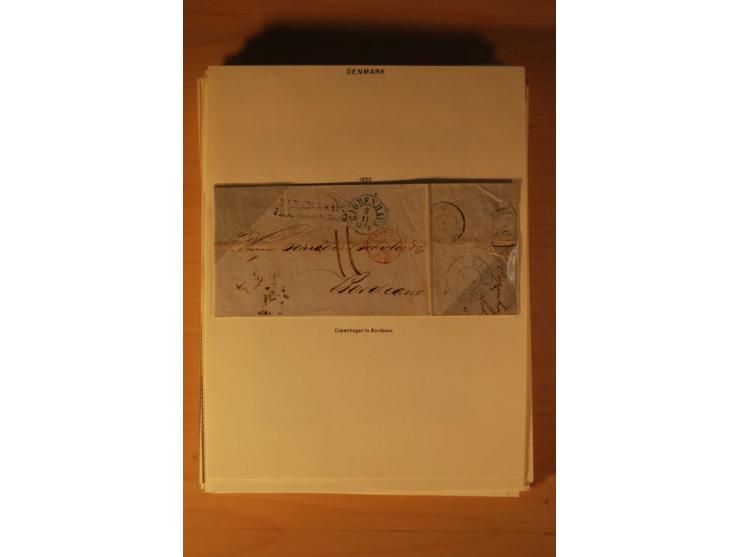 1660/1867, Post aus und nach Dänemark inkl. Schleswig-Holstein, umfangreiche Sammlung mit über 160 unfrankierten Briefen auf 