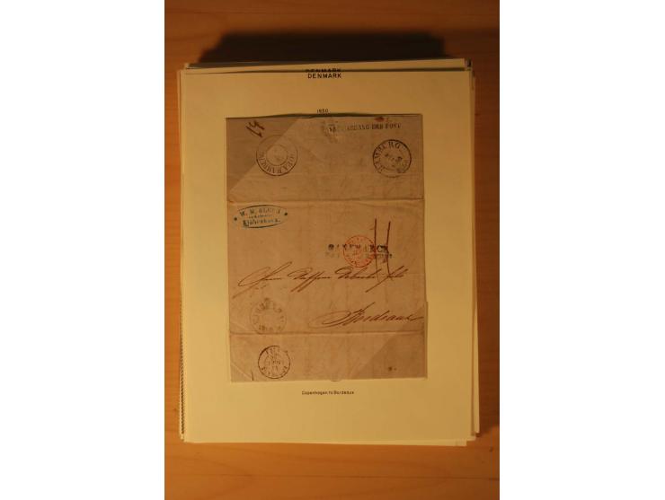 1660/1867, Post aus und nach Dänemark inkl. Schleswig-Holstein, umfangreiche Sammlung mit über 160 unfrankierten Briefen auf 