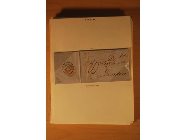 1660/1867, Post aus und nach Dänemark inkl. Schleswig-Holstein, umfangreiche Sammlung mit über 160 unfrankierten Briefen auf 