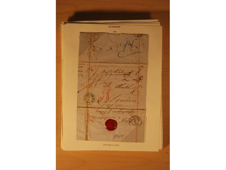 1660/1867, Post aus und nach Dänemark inkl. Schleswig-Holstein, umfangreiche Sammlung mit über 160 unfrankierten Briefen auf 