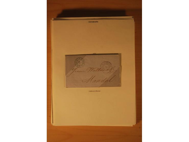 1660/1867, Post aus und nach Dänemark inkl. Schleswig-Holstein, umfangreiche Sammlung mit über 160 unfrankierten Briefen auf 
