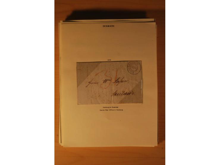 1660/1867, Post aus und nach Dänemark inkl. Schleswig-Holstein, umfangreiche Sammlung mit über 160 unfrankierten Briefen auf 
