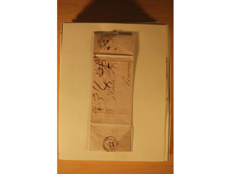 1660/1867, Post aus und nach Dänemark inkl. Schleswig-Holstein, umfangreiche Sammlung mit über 160 unfrankierten Briefen auf 
