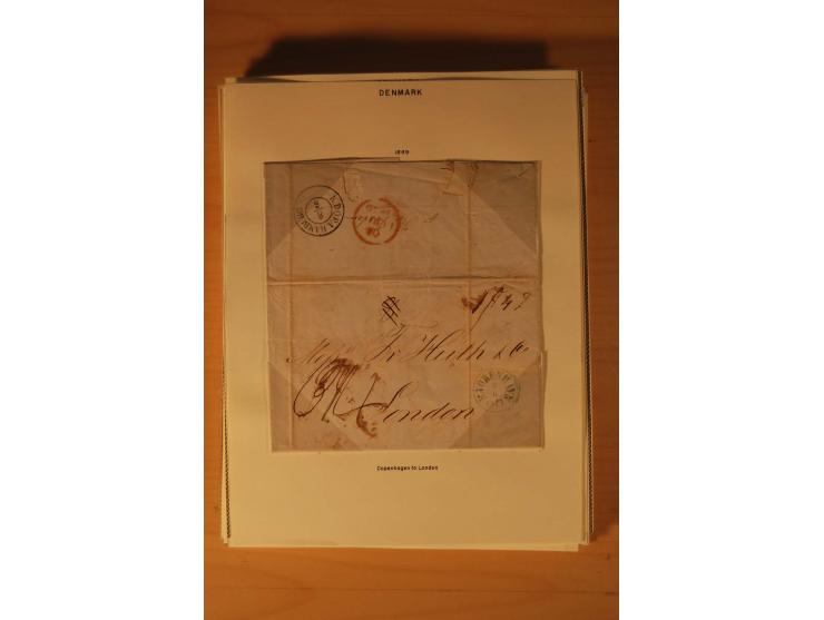 1660/1867, Post aus und nach Dänemark inkl. Schleswig-Holstein, umfangreiche Sammlung mit über 160 unfrankierten Briefen auf 