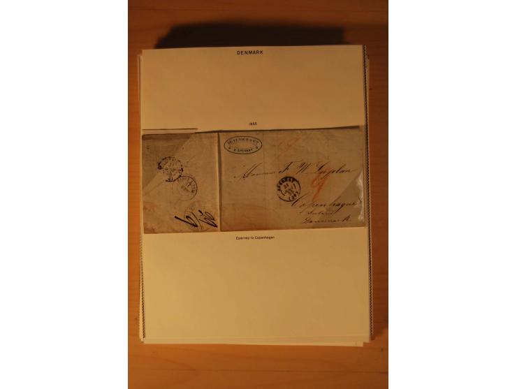 1660/1867, Post aus und nach Dänemark inkl. Schleswig-Holstein, umfangreiche Sammlung mit über 160 unfrankierten Briefen auf 
