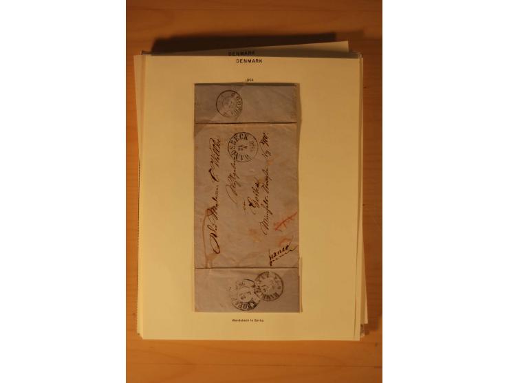 1660/1867, Post aus und nach Dänemark inkl. Schleswig-Holstein, umfangreiche Sammlung mit über 160 unfrankierten Briefen auf 