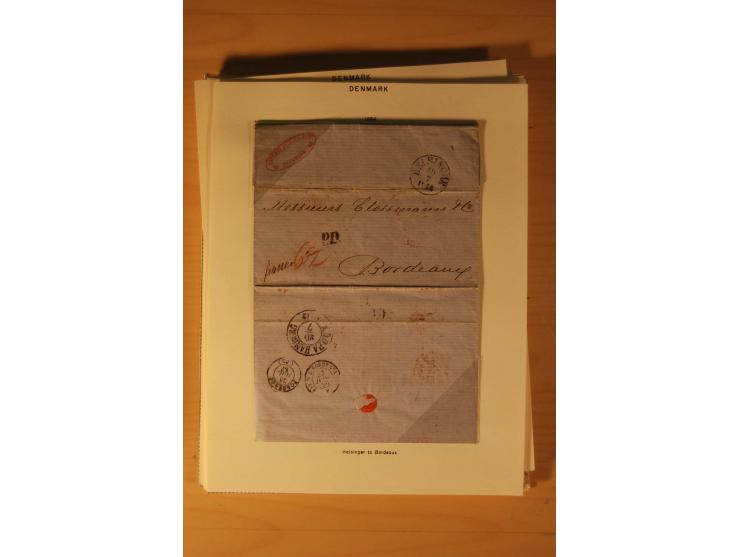 1660/1867, Post aus und nach Dänemark inkl. Schleswig-Holstein, umfangreiche Sammlung mit über 160 unfrankierten Briefen auf 