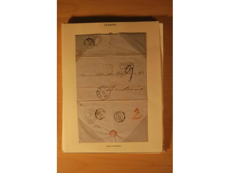 1660/1867, Post aus und nach Dänemark inkl. Schleswig-Holstein, umfangreiche Sammlung mit über 160 unfrankierten Briefen auf 
