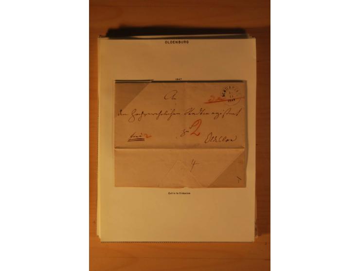 1660/1867, Post aus und nach Dänemark inkl. Schleswig-Holstein, umfangreiche Sammlung mit über 160 unfrankierten Briefen auf 