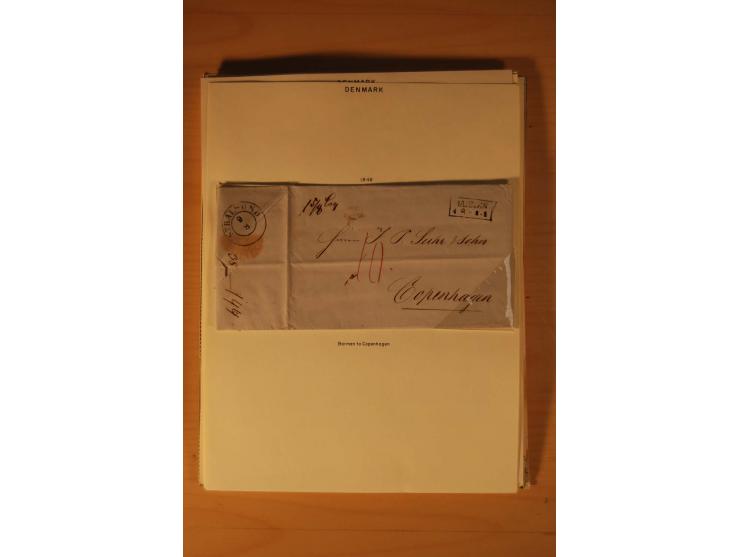 1660/1867, Post aus und nach Dänemark inkl. Schleswig-Holstein, umfangreiche Sammlung mit über 160 unfrankierten Briefen auf 