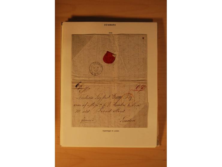 1660/1867, Post aus und nach Dänemark inkl. Schleswig-Holstein, umfangreiche Sammlung mit über 160 unfrankierten Briefen auf 