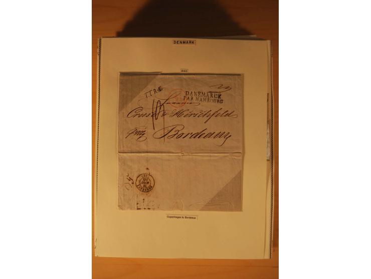 1660/1867, Post aus und nach Dänemark inkl. Schleswig-Holstein, umfangreiche Sammlung mit über 160 unfrankierten Briefen auf 