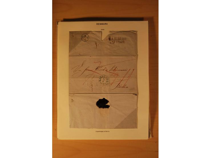 1660/1867, Post aus und nach Dänemark inkl. Schleswig-Holstein, umfangreiche Sammlung mit über 160 unfrankierten Briefen auf 