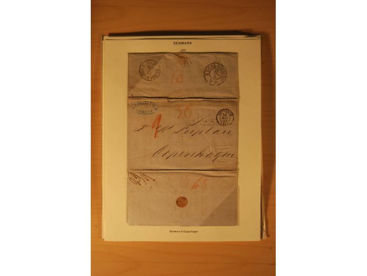 1660/1867, Post aus und nach Dänemark inkl. Schleswig-Holstein, umfangreiche Sammlung mit über 160 unfrankierten Briefen auf 