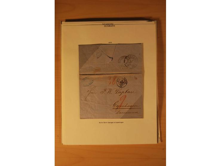 1660/1867, Post aus und nach Dänemark inkl. Schleswig-Holstein, umfangreiche Sammlung mit über 160 unfrankierten Briefen auf 