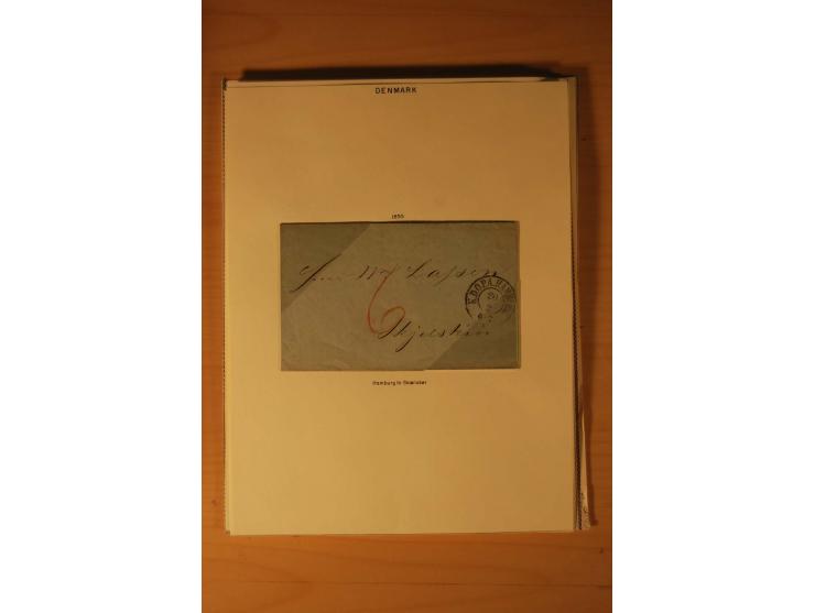 1660/1867, Post aus und nach Dänemark inkl. Schleswig-Holstein, umfangreiche Sammlung mit über 160 unfrankierten Briefen auf 