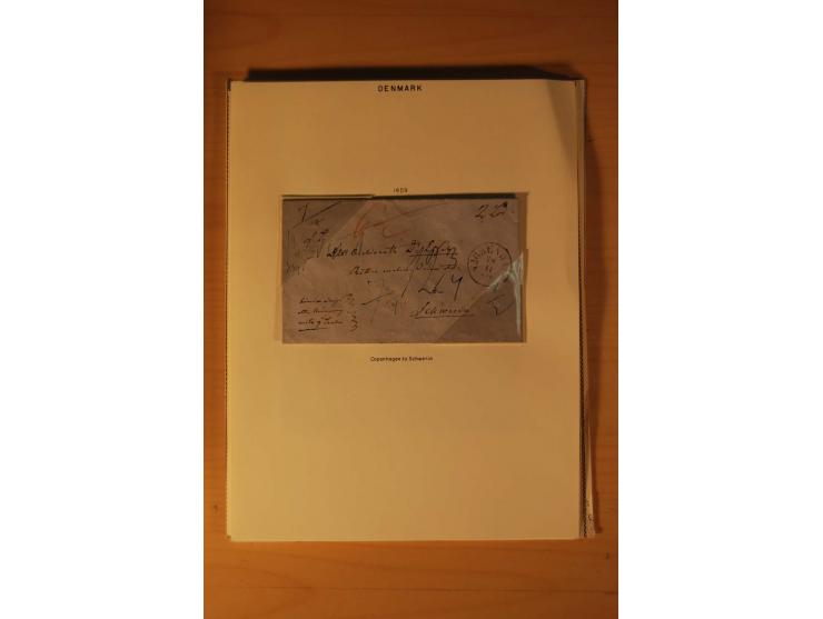 1660/1867, Post aus und nach Dänemark inkl. Schleswig-Holstein, umfangreiche Sammlung mit über 160 unfrankierten Briefen auf 