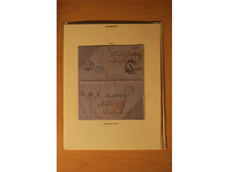 1660/1867, Post aus und nach Dänemark inkl. Schleswig-Holstein, umfangreiche Sammlung mit über 160 unfrankierten Briefen auf 