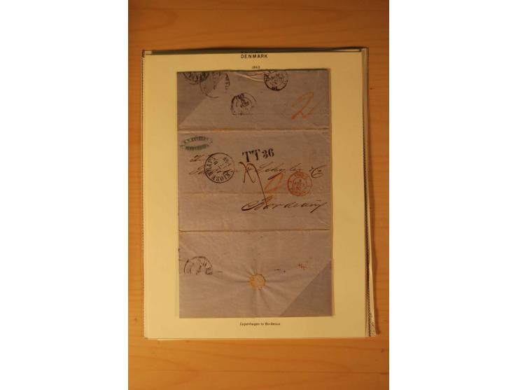 1660/1867, Post aus und nach Dänemark inkl. Schleswig-Holstein, umfangreiche Sammlung mit über 160 unfrankierten Briefen auf 