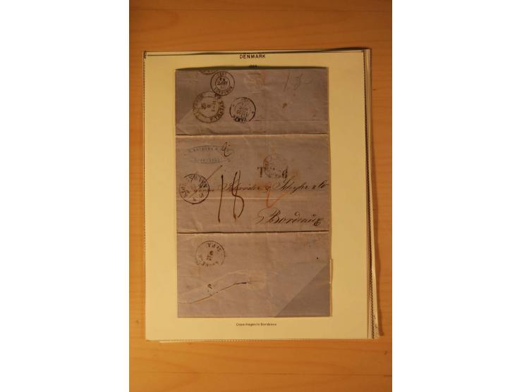 1660/1867, Post aus und nach Dänemark inkl. Schleswig-Holstein, umfangreiche Sammlung mit über 160 unfrankierten Briefen auf 